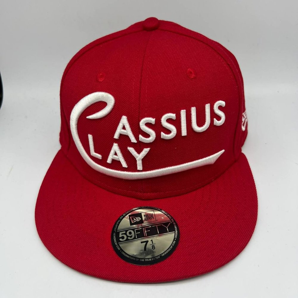 Cassius Clay Muhammad Ali 7 1/8 59Fifty New Era Hat Fitted Cap Red Men